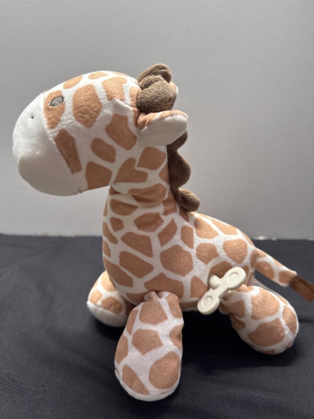 Carters Giraffe Plush Toy With Wind-Up Music Box - Soft Brown & White Animal Pri